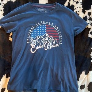 Eddie Bauer Blue Graphic T-Shirt